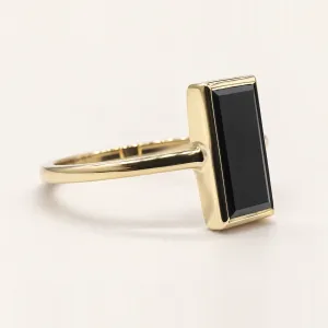 Natural black diamond ring NOIRA