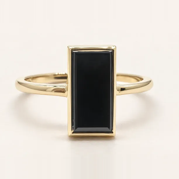 Natural black diamond ring NOIRA