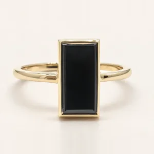 Natural black diamond ring NOIRA